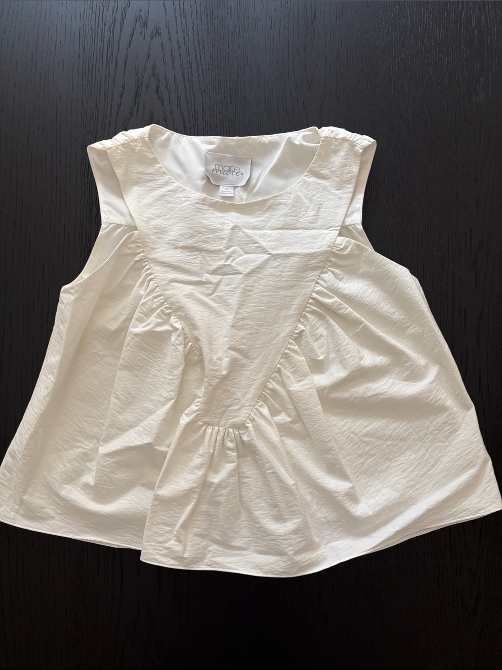 Mare Mare Anthropologie White Sleeveless Blouse size medium, never worn